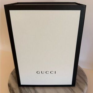 Gucci Black And White Empty Storage Gift Box 7.5x10 Inches